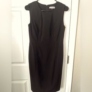 Calvin Klein Black Sleeveless Midi Dress, size 6